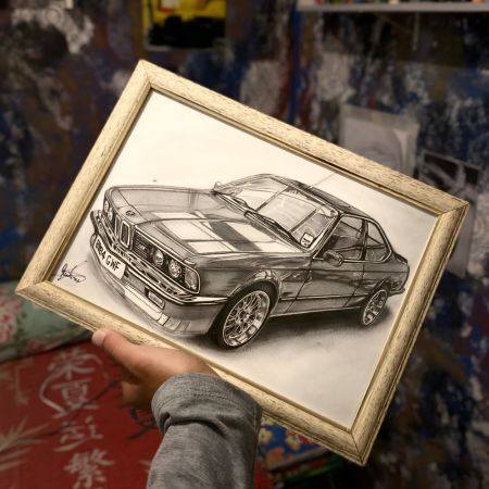 Retrato de BMW pintado à mão — CENARTS
