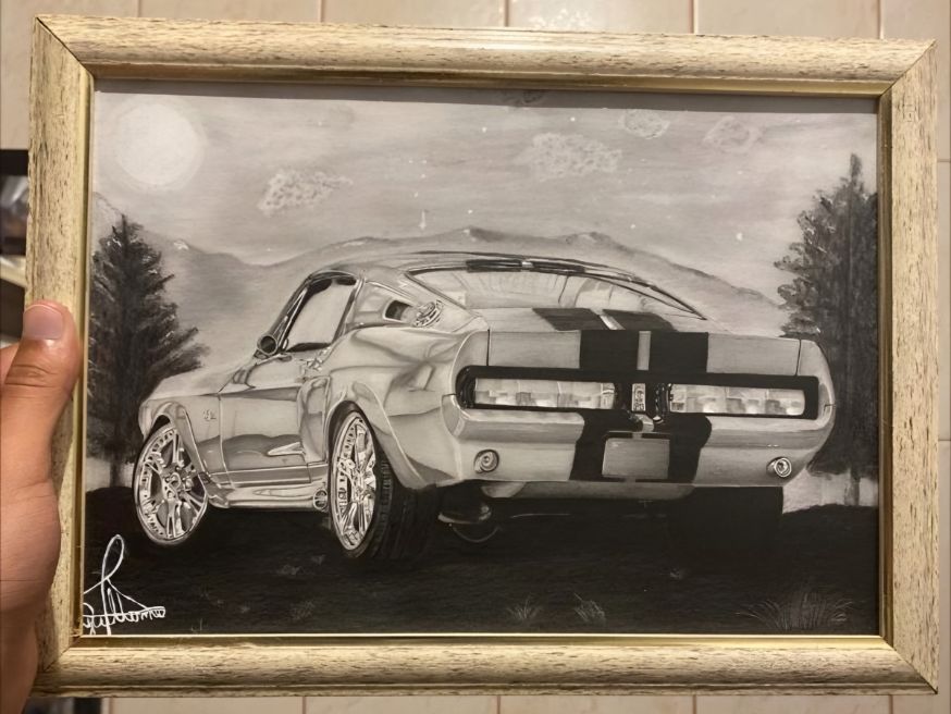 Retrato de Mustang pintado à mão — CENARTS